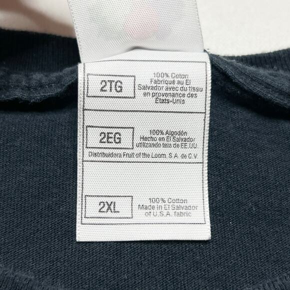 Fruit of the Loom Vintage Y2K Shot in the Dark Skull T-Shirt Black Short Sleeve - Picture 5 of 8